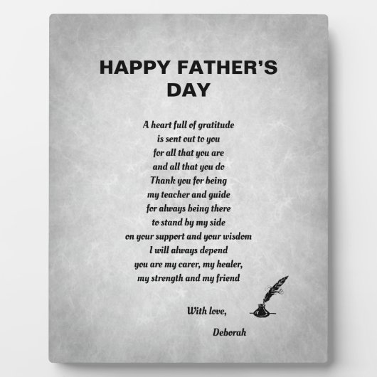 Plaque Photo Belle fête des pères personnalisée (Devant)