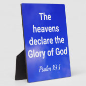 Plaque Photo Belle gloire de Dieu Bible Verse (Côté)