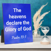 Plaque Photo Belle gloire de Dieu Bible Verse (Côté)