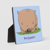 Plaque Photo Belle illustration de dessin animé de bébé wombat (Recto)