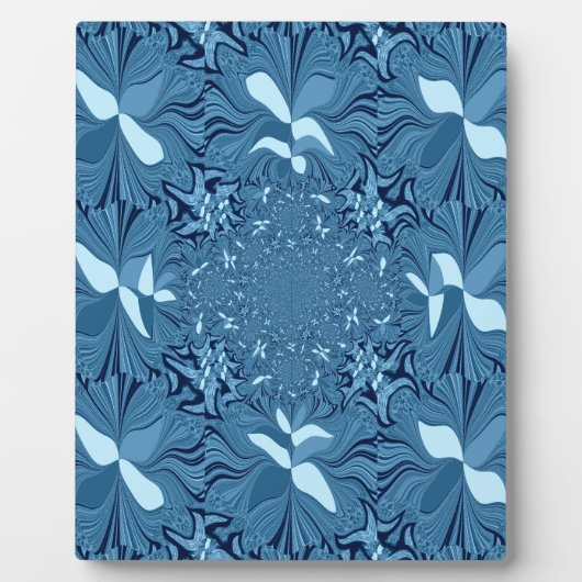 Plaque Photo Belle Iridescente Extraordinaire Bleu Kaleidoscope (Devant)