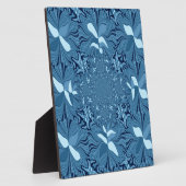 Plaque Photo Belle Iridescente Extraordinaire Bleu Kaleidoscope (Côté)