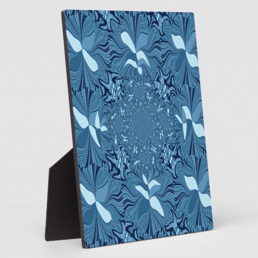 Plaque Photo Belle Iridescente Extraordinaire Bleu Kaleidoscope (Côté)