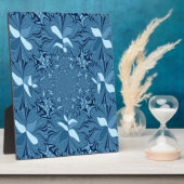 Plaque Photo Belle Iridescente Extraordinaire Bleu Kaleidoscope (Côté)