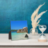 Plaque Photo Belle mer tropicale avec une plage rocheuse (Insitu)