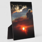 Plaque Photo belle photo de coucher de soleil (Côté)