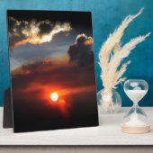 Plaque Photo belle photo de coucher de soleil (Côté)