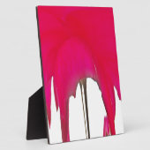 Plaque Photo Belle rose rouge extraordinaire sous le ciel blanc (Côté)