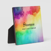 Plaque Photo Belles couleurs arc-en-ciel avec devis (Recto)