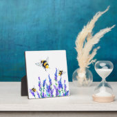 Plaque Photo Belles fleurs de printemps et abeilles volantes - (Insitu)