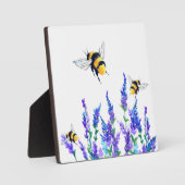 Plaque Photo Belles fleurs de printemps et abeilles volantes - (Recto)