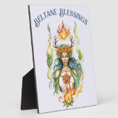 Plaque Photo Beltane Fire Summer Goddess Floral Sabbat Altar (Côté)
