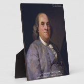 Plaque Photo Ben Franklin "Aime ton prochain" (Côté)
