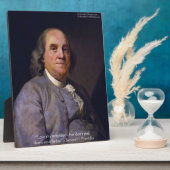 Plaque Photo Ben Franklin "Aime ton prochain" (Côté)