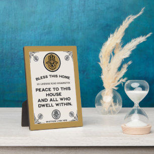 Plaque Photo Bénédiction de nouvelle maison 