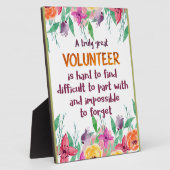 Plaque Photo Bénévole Merci Bénévole cadeau d'appréciation (Côté)