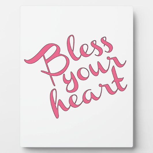 Plaque Photo Bénissez votre coeur (Devant)
