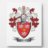 Plaque Photo Bennett Family Crest Coat of Arms (Devant)