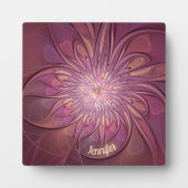 Plaque Photo Berry Abstrait floral fractal Nom (Devant)