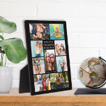 Plaque Photo BEST AMIS Moderne pour toujours Collage photo noir<br><div class="desc">Montrez à votre Bestie combien elle est spéciale pour vous en faisant un collage de mémoire photo de gardienne de 9 de vos photos préférées de vous ensemble en utilisant ce modèle de collage photo facile à télécharger sur une plaque de dos de chevalet de couleur personnalisée (en noir) avec...</div>