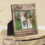 Plaque Photo Best Aunt Ever We Love You Rustic Wood Photo<br><div class="desc">A simple and memorable gift for the best aunt ever personalized with we love you message and her favorite photo with niece and nephew.</div>