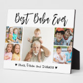 Plaque Photo Best Baba Ever Grandchildren 5 Photo Collage (Côté)