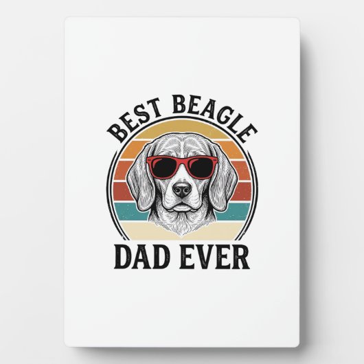 Plaque Photo Best Beagle Dad Ever Vintage Beagle Shirt Design_1 (Devant)
