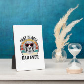 Plaque Photo Best Beagle Dad Ever Vintage Beagle Shirt Design_1 (Côté)