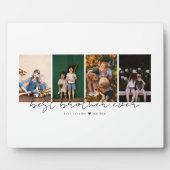 Plaque Photo Best Brother Ever Modern Script 4 Photos Collage (Devant)