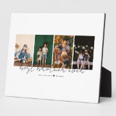 Plaque Photo Best Brother Ever Modern Script 4 Photos Collage (Côté)