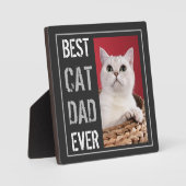 Plaque Photo Best Cat Dad Ever Photo Joyeux Anniversaire (Recto)