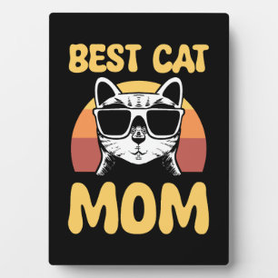Plaque Photo Best Cat Mom Cat Lover