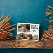 Plaque Photo Best dad ever 4 photos personalized (Côté)