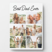 Plaque Photo Best Dad Ever Custom 6 Photo Collage (Devant)