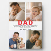 Plaque Photo Best Dad Ever Custom Photo | Personalized Father’s (Devant)
