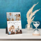 Plaque Photo Best Dad Ever Heart Script 4 Photo Collage (Côté)