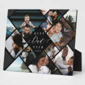 Plaque Photo Best Dad Ever Modern Photo Collage Gift Keepsake (Côté)