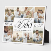 Plaque Photo Best Dad Ever Personalized Photo Collage keepsake (Côté)