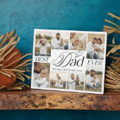 Plaque Photo Best Dad Ever Personalized Photo Collage keepsake (Côté)