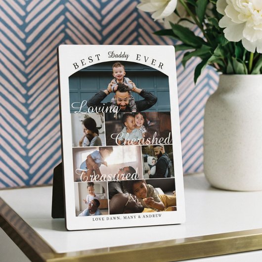 Plaque Photo Best Dad Ever Personalized Photo Memory Collage