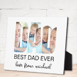 Plaque Photo Best Dad Ever Photo Letter<br><div class="desc">This father's gift plaque features three photos in the shape of the letters "DAD" along with the inscription "Best Dad Ever."
It is easily customizable with your photos and name.
Perfect for Father's Day,  birthdays,  or to show your appreciation.</div>