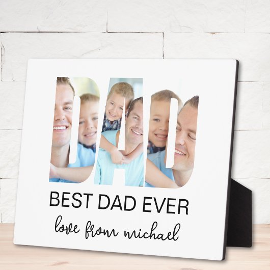 Plaque Photo Best Dad Ever Photo Letter