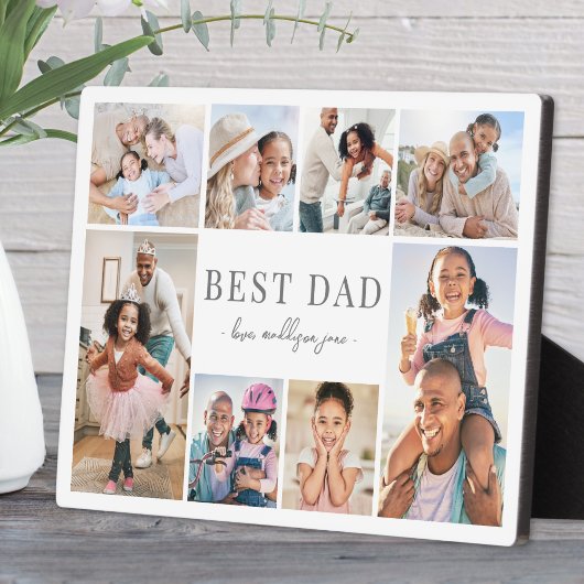 Plaque Photo Best Dad Father's Day Photo Collage