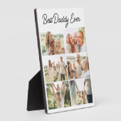 Plaque Photo Best Daddy Ever Custom 6 Photo Collage (Côté)