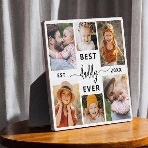 Plaque Photo Best Daddy Ever - Fête des pères Photo Collage