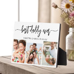 Plaque Photo Best Daddy Ever - Fête des pères Photo Collage<br><div class="desc">Célébrez votre père avec la Fête des pères "Best Daddy Ever" Photo Collage Plaque, un hommage sincère à l'homme qui signifie le monde pour vous. Cette plaque magnifiquement conçue présente un collage photo de haute qualité et personnalisable, vous permettant de présenter des souvenirs et des moments spéciaux. Le collage est...</div>