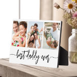Plaque Photo Best Daddy Ever - Fête des pères Photo Collage<br><div class="desc">Célébrez votre père avec la Fête des pères "Best Daddy Ever" Photo Collage Plaque, un hommage sincère à l'homme qui signifie le monde pour vous. Cette plaque magnifiquement conçue présente un collage photo de haute qualité et personnalisable, vous permettant de présenter des souvenirs et des moments spéciaux. Le collage est...</div>
