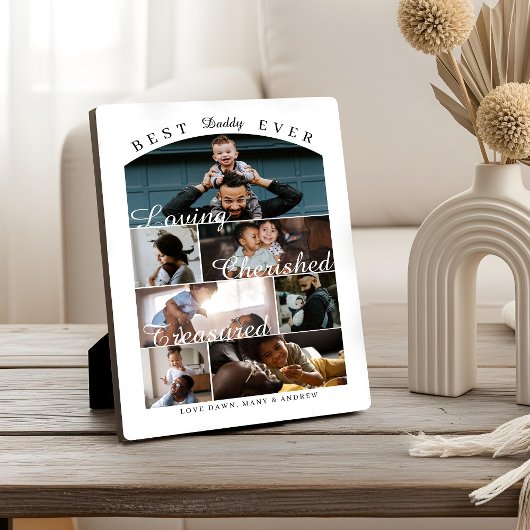Plaque Photo Best Daddy Ever Personalized Photo Memory Collage