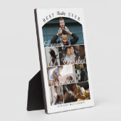 Plaque Photo Best Daddy Ever Personalized Photo Memory Collage (Côté)