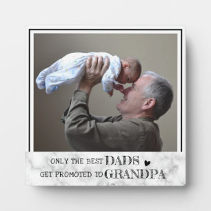 Plaque Photo Best Dads Get Promoted To Grandpa Photo Marble